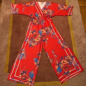 Funky Bright Red/Orange Jumpsuit